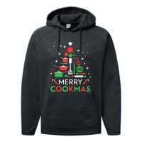 Merry Cookmas Funny Xmas Chef Cooking Christmas Tree Tank Top Performance Fleece Hoodie