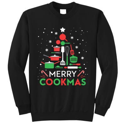 Merry Cookmas Funny Xmas Chef Cooking Christmas Tree Tank Top Sweatshirt