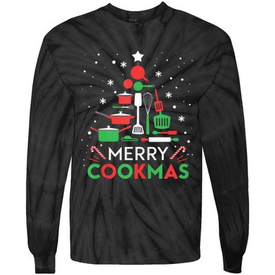 Merry Cookmas Funny Xmas Chef Cooking Christmas Tree Tank Top Tie-Dye Long Sleeve Shirt