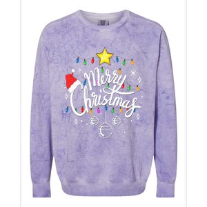 Merry Christmas Family Funny Christmas Colorblast Crewneck Sweatshirt