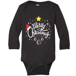 Merry Christmas Family Funny Christmas Baby Long Sleeve Bodysuit