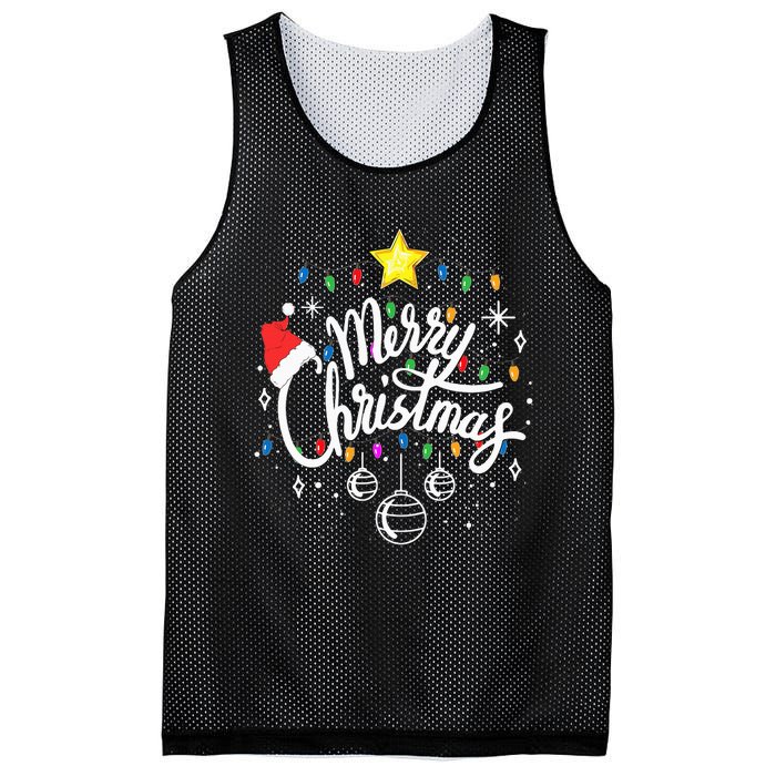 Merry Christmas Family Funny Christmas Mesh Reversible Basketball Jersey Tank