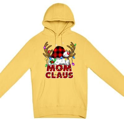 Mom Claus Family Matching Christmas Santa Costume Mom Gift Premium Pullover Hoodie