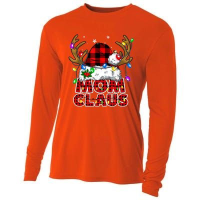 Mom Claus Family Matching Christmas Santa Costume Mom Gift Cooling Performance Long Sleeve Crew