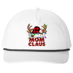 Mom Claus Family Matching Christmas Santa Costume Mom Gift Snapback Five-Panel Rope Hat