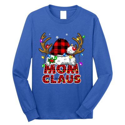 Mom Claus Family Matching Christmas Santa Costume Mom Gift Long Sleeve Shirt