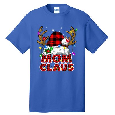 Mom Claus Family Matching Christmas Santa Costume Mom Gift Tall T-Shirt