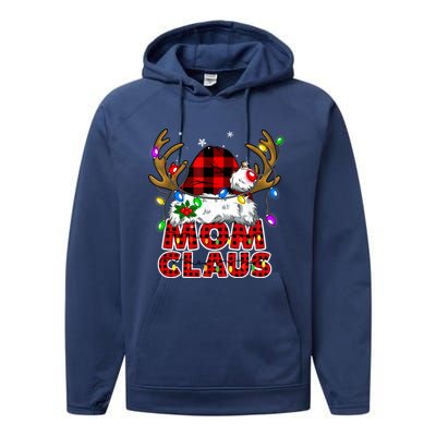 Mom Claus Family Matching Christmas Santa Costume Mom Gift Performance Fleece Hoodie