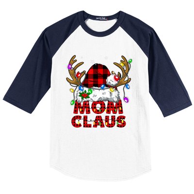 Mom Claus Family Matching Christmas Santa Costume Mom Gift Baseball Sleeve Shirt