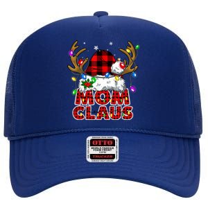 Mom Claus Family Matching Christmas Santa Costume Mom Gift High Crown Mesh Back Trucker Hat