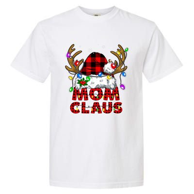 Mom Claus Family Matching Christmas Santa Costume Mom Gift Garment-Dyed Heavyweight T-Shirt