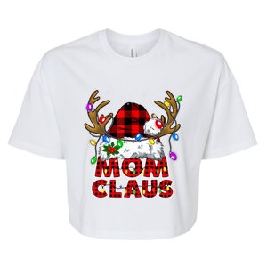 Mom Claus Family Matching Christmas Santa Costume Mom Gift Bella+Canvas Jersey Crop Tee