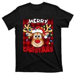 Merry Christmas Funny Reindeer Xmas Family T-Shirt