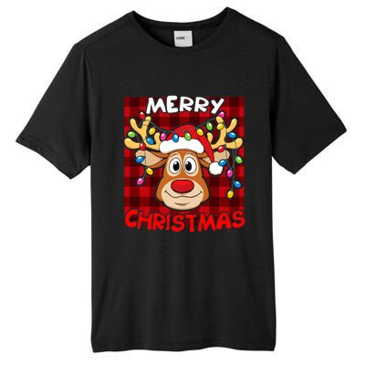 Merry Christmas Funny Reindeer Xmas Family Tall Fusion ChromaSoft Performance T-Shirt