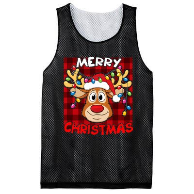 Merry Christmas Funny Reindeer Xmas Family Mesh Reversible Basketball Jersey Tank