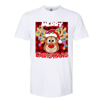 Merry Christmas Funny Reindeer Xmas Family Softstyle® CVC T-Shirt