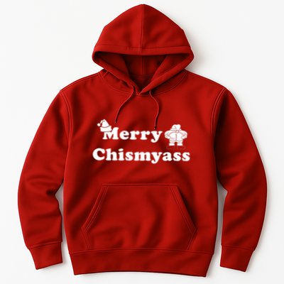Merry Chismyass Funny Mooning Santa Hoodie