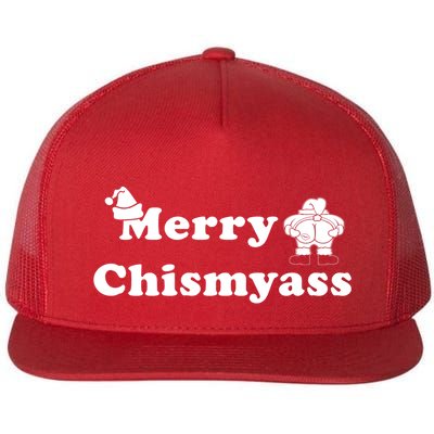 Merry Chismyass Funny Mooning Santa Flatbill Hat