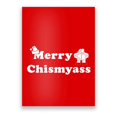 Merry Chismyass Funny Mooning Santa Poster