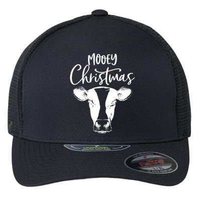 Mooey Christmas Funny Christmas Cow Cool Gift Flexfit Unipanel Trucker Cap