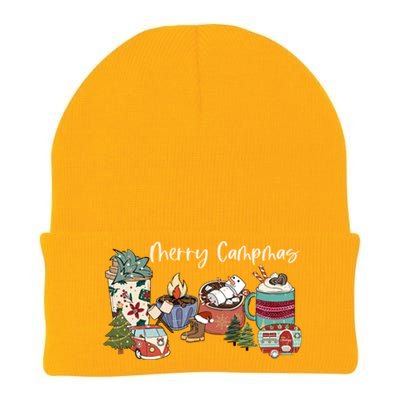 Merry Campmas Funny Christmas Camping Camper Camp Lovers Gift Knit Cap Winter Beanie