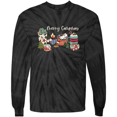 Merry Campmas Funny Christmas Camping Camper Camp Lovers Gift Tie-Dye Long Sleeve Shirt