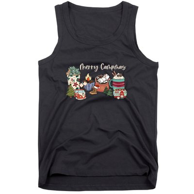 Merry Campmas Funny Christmas Camping Camper Camp Lovers Gift Tank Top