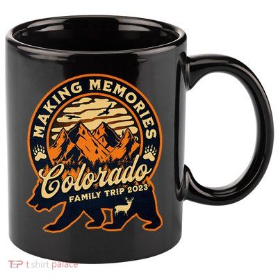 Mountains Camping Family Trip Colorado Family Vacation 11oz C Handle Ceramic Mug