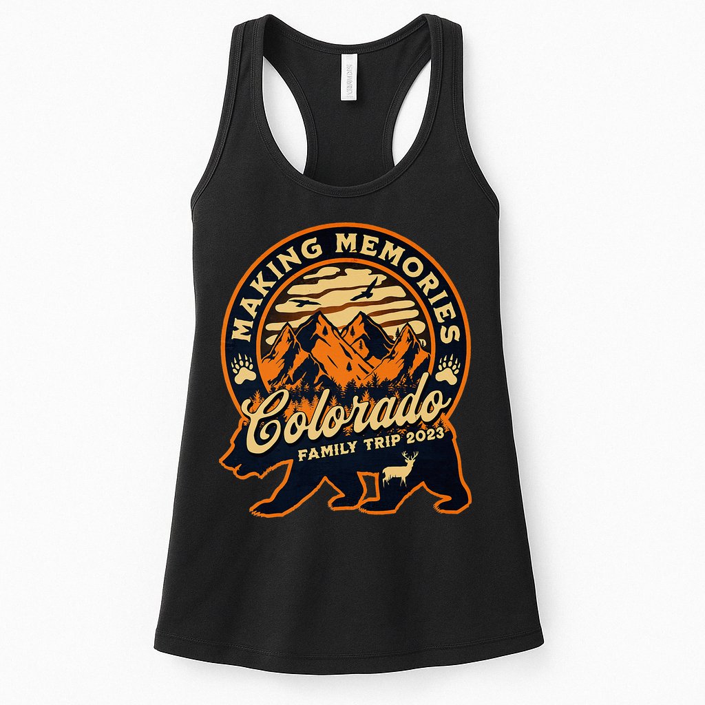 Mountains Camping Family Trip Colorado Family Vacation Womens Tank Top