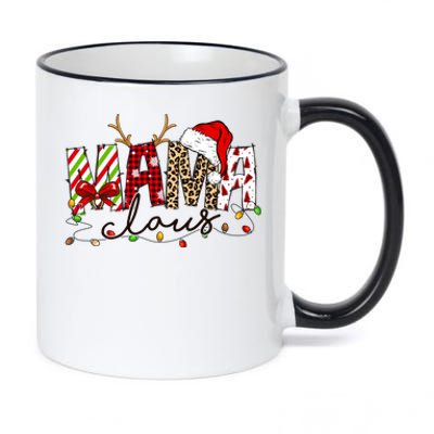 Mama Claus Fun Santa Hat Christmas Costume Family Gift 11oz Black Color Changing Mug