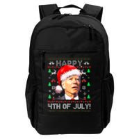 Merry Christmas Funny Joe Biden Happy 4th Of July Ugly Xmas Daily Commute Backpack