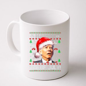 Merry Christmas Funny Joe Biden Happy 4th Of July Ugly Xmas Coffee Mug