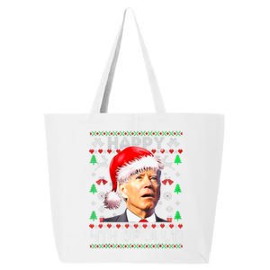 Merry Christmas Funny Joe Biden Happy 4th Of July Ugly Xmas 25L Jumbo Tote