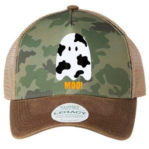 Moo! Cute Funny Cow Print Ghost Halloween Legacy Tie Dye Trucker Hat