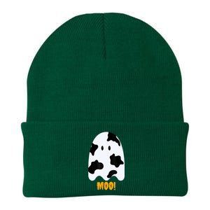 Moo! Cute Funny Cow Print Ghost Halloween Knit Cap Winter Beanie