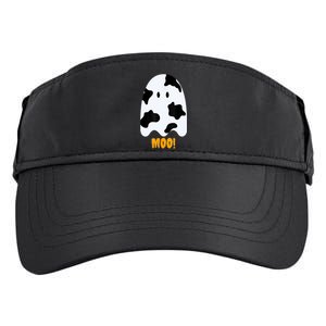 Moo! Cute Funny Cow Print Ghost Halloween Adult Drive Performance Visor