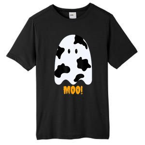 Moo! Cute Funny Cow Print Ghost Halloween Tall Fusion ChromaSoft Performance T-Shirt