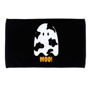 Moo! Cute Funny Cow Print Ghost Halloween Microfiber Hand Towel