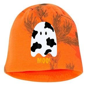 Moo! Cute Funny Cow Print Ghost Halloween Kati - Camo Knit Beanie