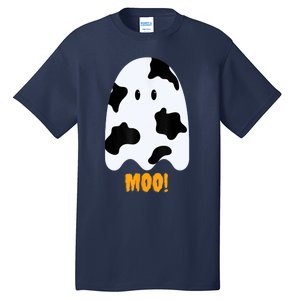 Moo! Cute Funny Cow Print Ghost Halloween Tall T-Shirt