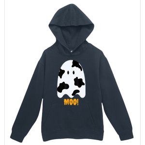 Moo! Cute Funny Cow Print Ghost Halloween Urban Pullover Hoodie