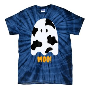 Moo! Cute Funny Cow Print Ghost Halloween Tie-Dye T-Shirt