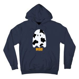 Moo! Cute Funny Cow Print Ghost Halloween Tall Hoodie