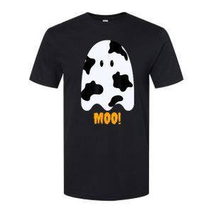 Moo! Cute Funny Cow Print Ghost Halloween Softstyle CVC T-Shirt