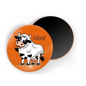 Moo! Cute Funny Cow Print Ghost Halloween Magnet