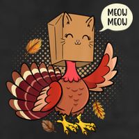 Meow Cat Funny Turkey Thanksgiving Holiday Adult Drive Performance Visor
