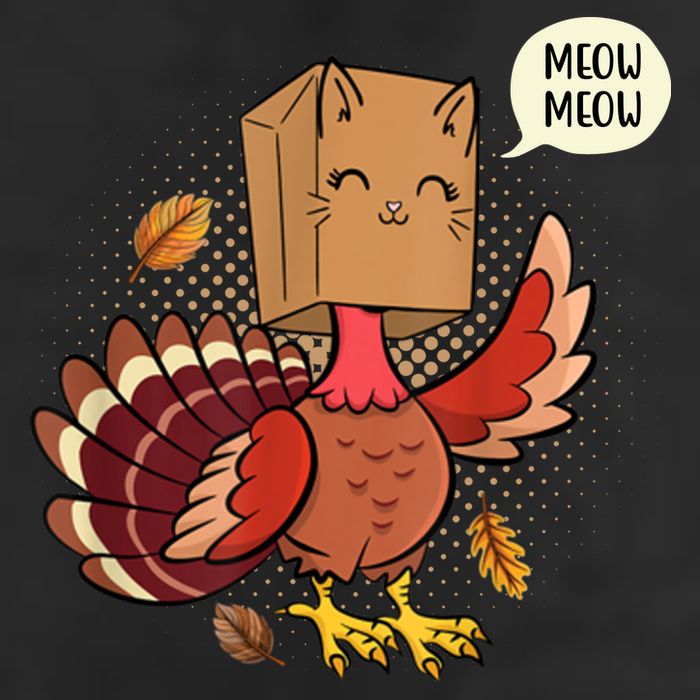 Meow Cat Funny Turkey Thanksgiving Holiday Adult Drive Performance Visor