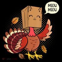 Meow Cat Funny Turkey Thanksgiving Holiday Flatbill Hat