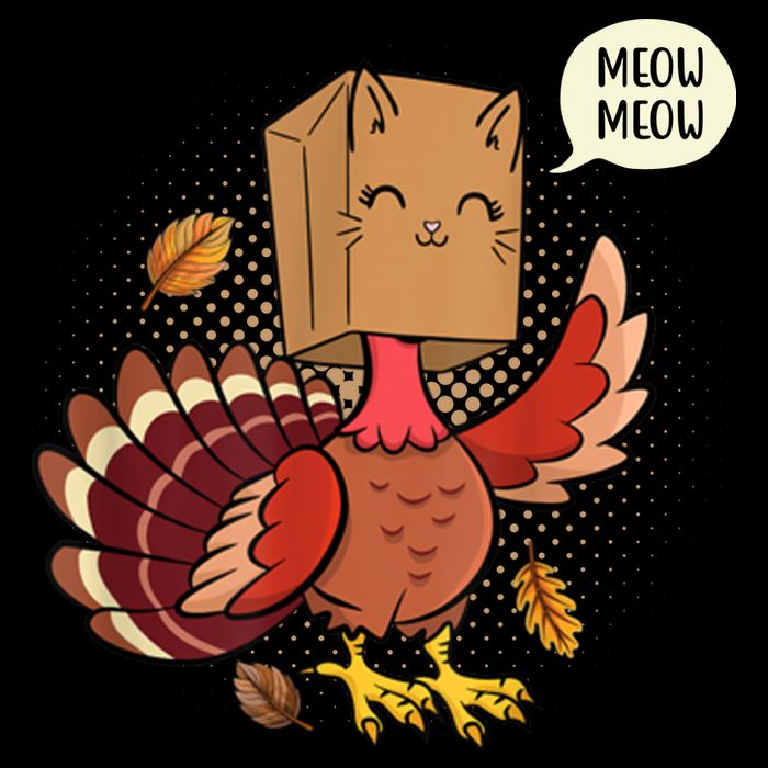 Meow Cat Funny Turkey Thanksgiving Holiday Bag