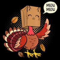 Meow Cat Funny Turkey Thanksgiving Holiday Wool Snapback Cap